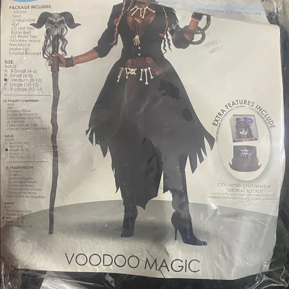 California Costumes Voodoo Magic Kids Costume - Black and Brown - Picture 4 of 4